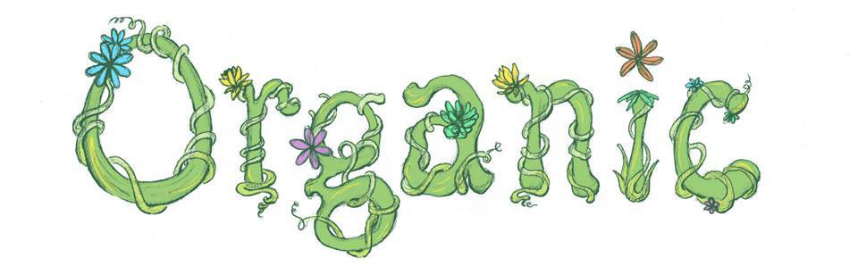 type organic fresh green lettering color Vegetarian Hipster Flowers imagination