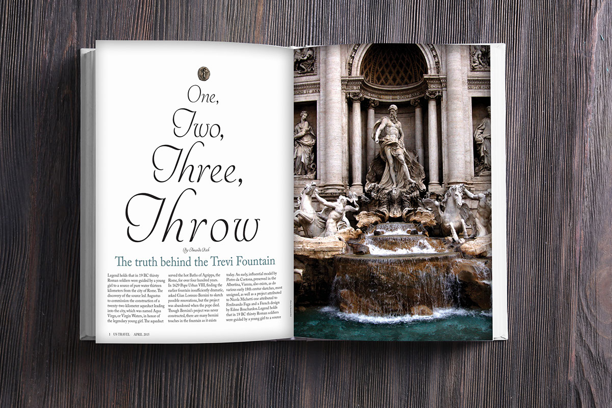 Layout design Trevi Fountain