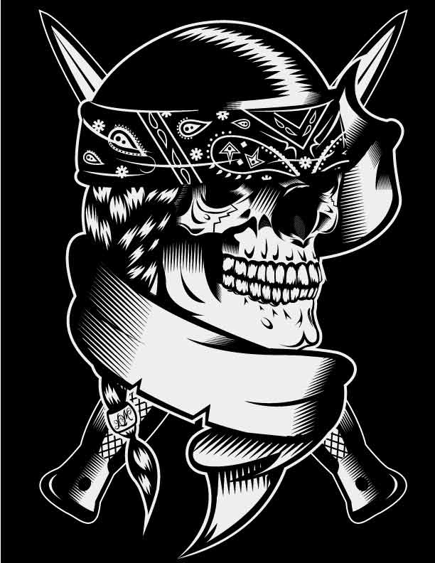 skull Homies knife Bandana vector dark Shit Terror diablo for sale