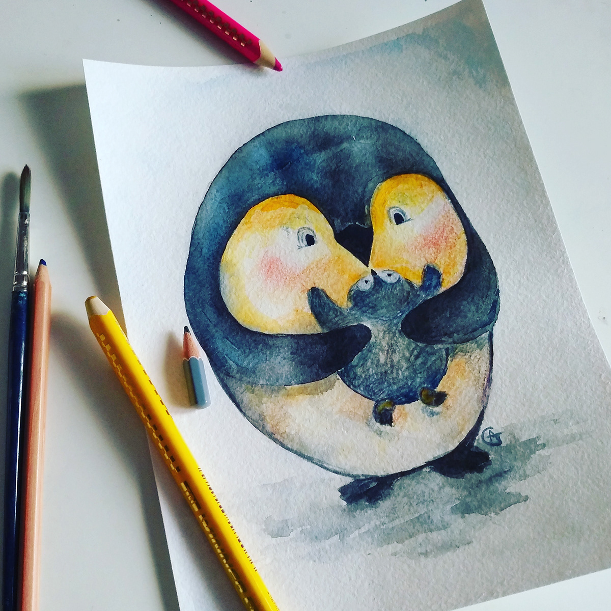 mother's love love is everything Romanian artist Illustrator animals Love art