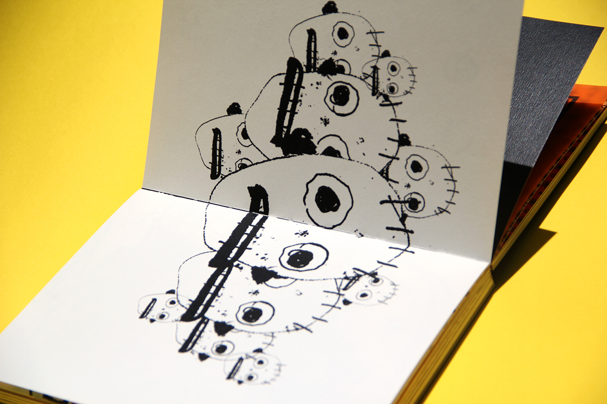Character editorial ilustration book graphic print silkscreen communication bindery draw
