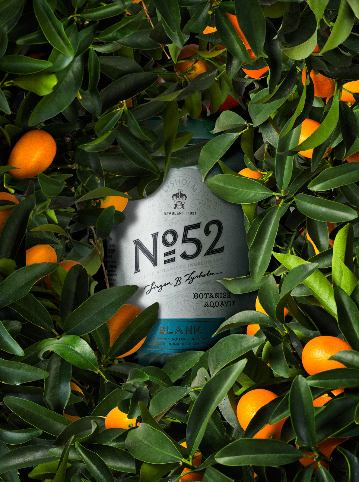 Adobe Portfolio olsson barbieri Lysholm n52 no52 no 52 aquavit aquavita botanisk booze liquor bottle citrus