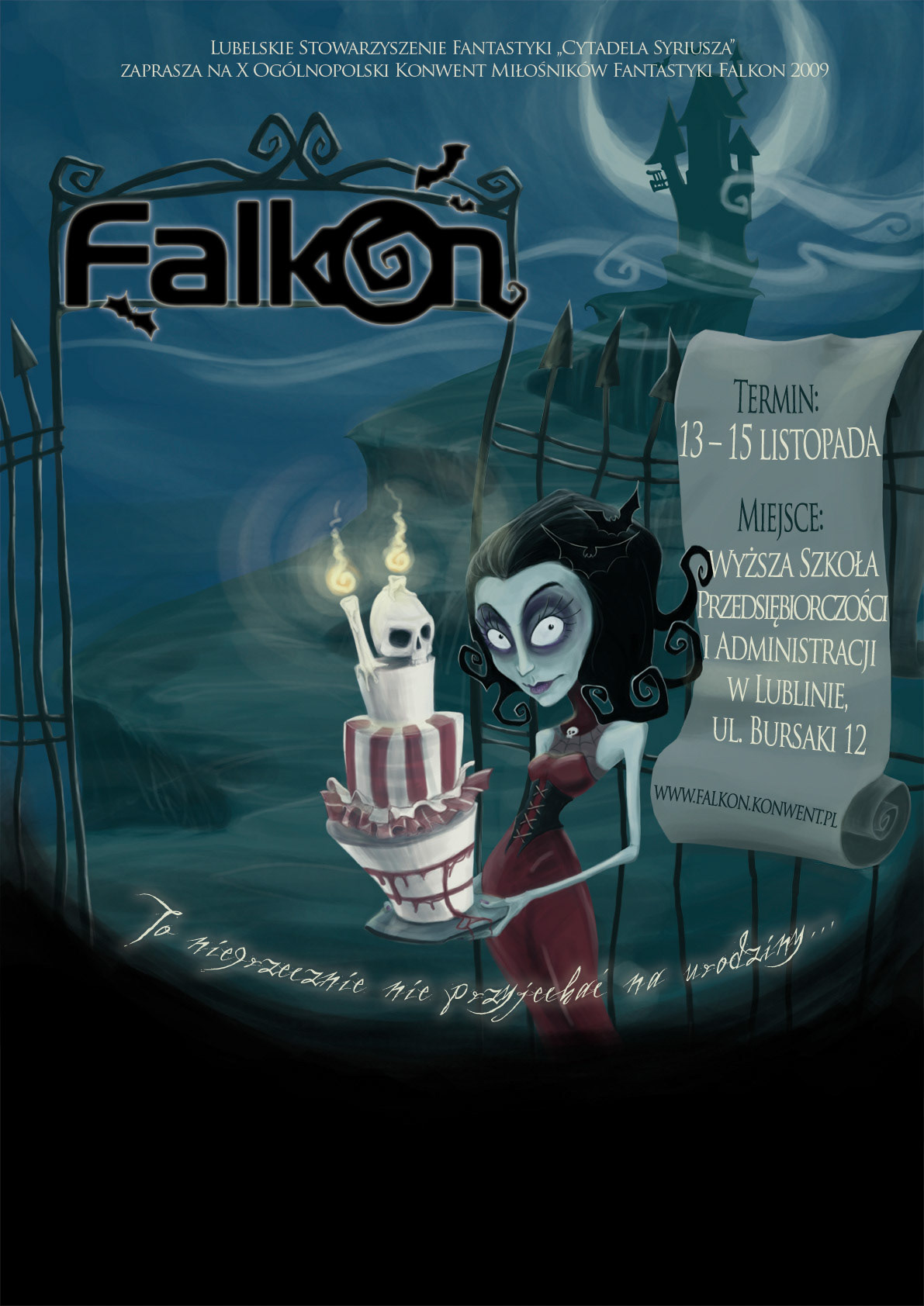 Falkon  fantasy  science fiction sci-fi poster creepy  dark cartoon cyber Birthday corpse  zombie
