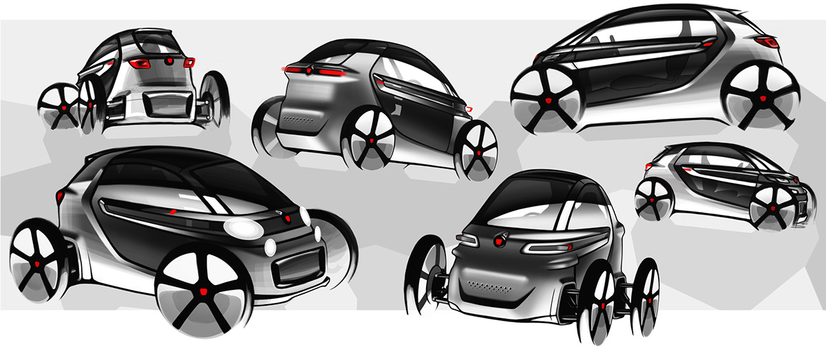 fiat zero eco car personal mobility concept Tigran Lalayan