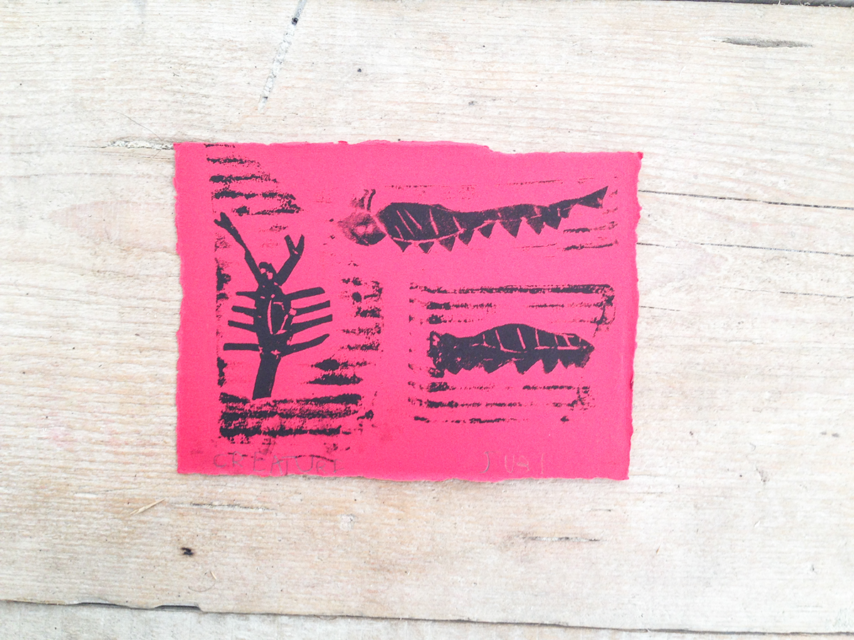 child children stamp print handprinted elenacampa studioarturo spine Workshop pastamaker Imperia Printing press bestiario animals