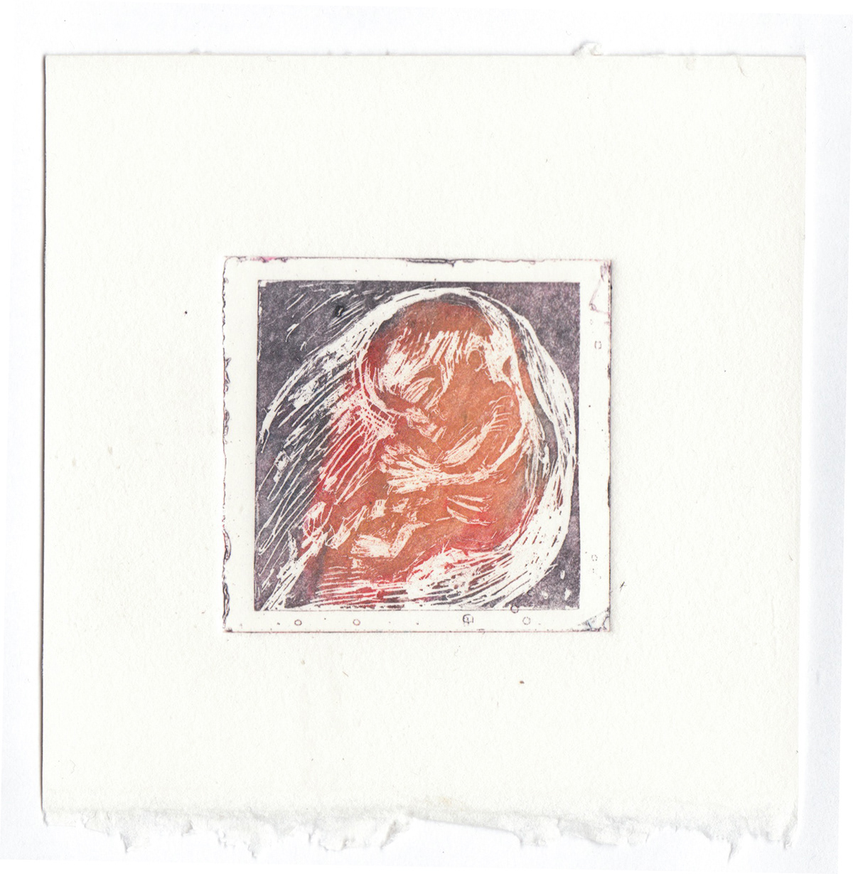 Fragile  embryo  unborn  baby  pregnant  etching