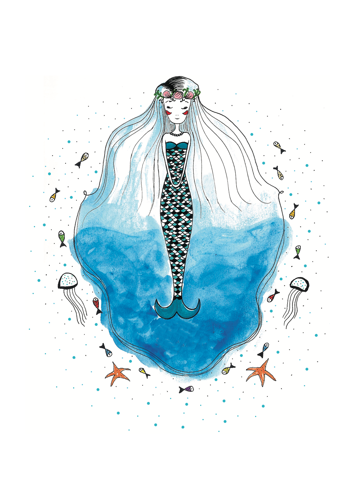 mermaid MERMAID ILLUSTRATIONS illustrations