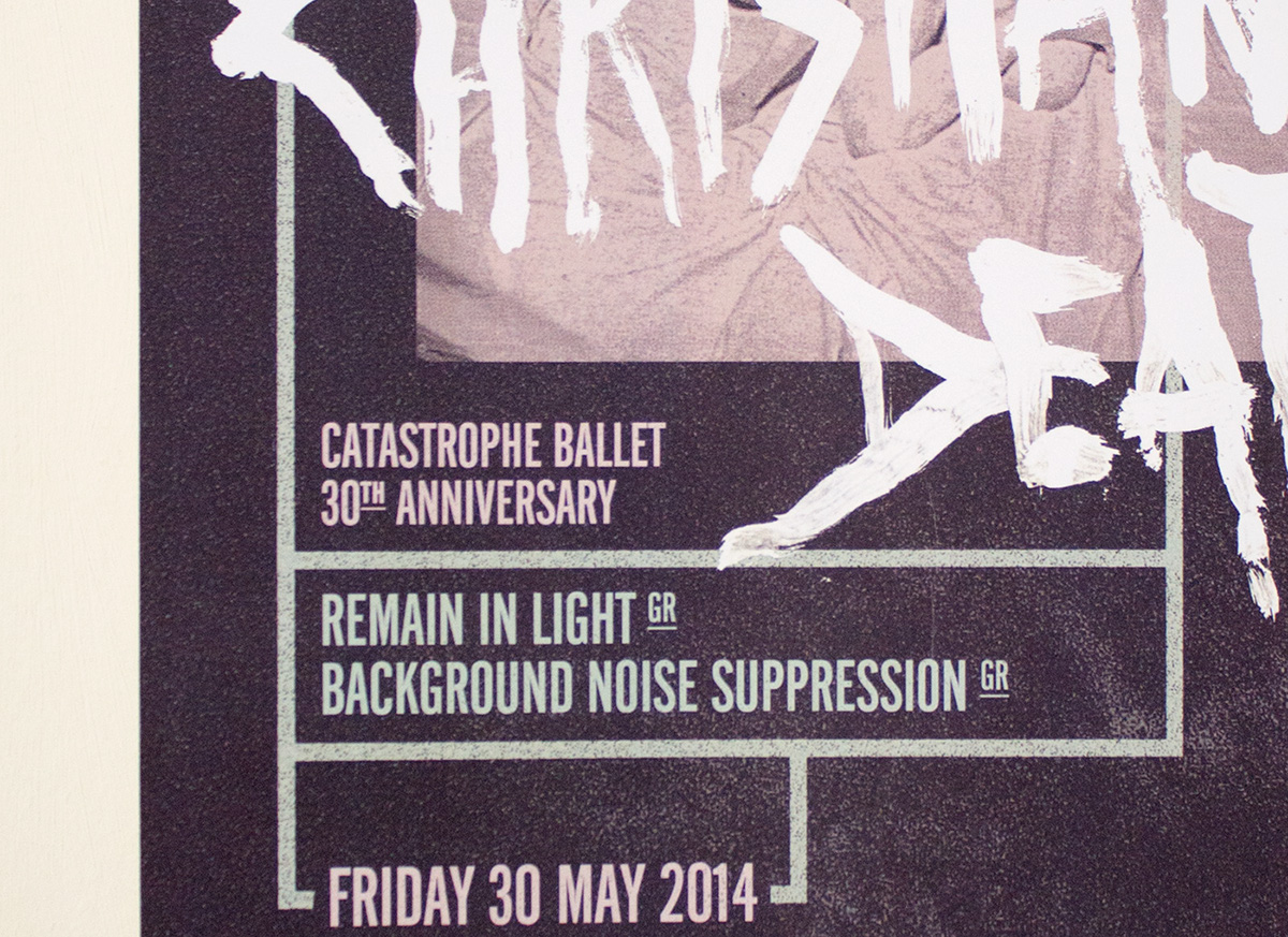 poster dark goth punk Event live Christian death rock Catastrophe ballet gig tour lettering
