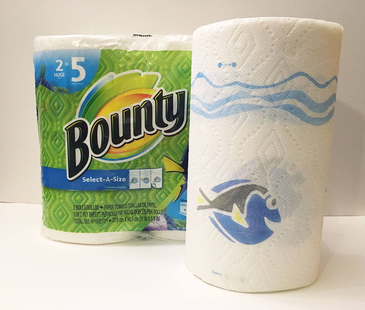bounty p&G Paper towels Interbrand Finding Dory disney pixar paper towel prints