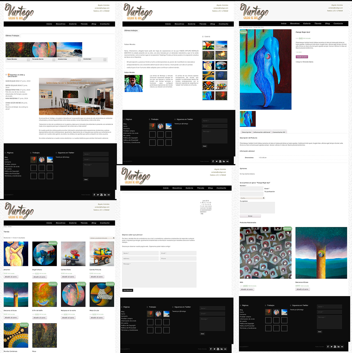 rediseño redesign g3k g3kdigital edga rgutierrez Diseño web rediseño web web redesign vartego Art Gallery  Galeria de arte colombia