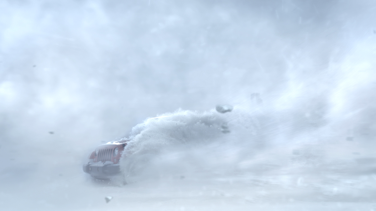Adobe Portfolio jeep vfx fx dynamics tornado hurricane earth Space  CG snow epic Fun