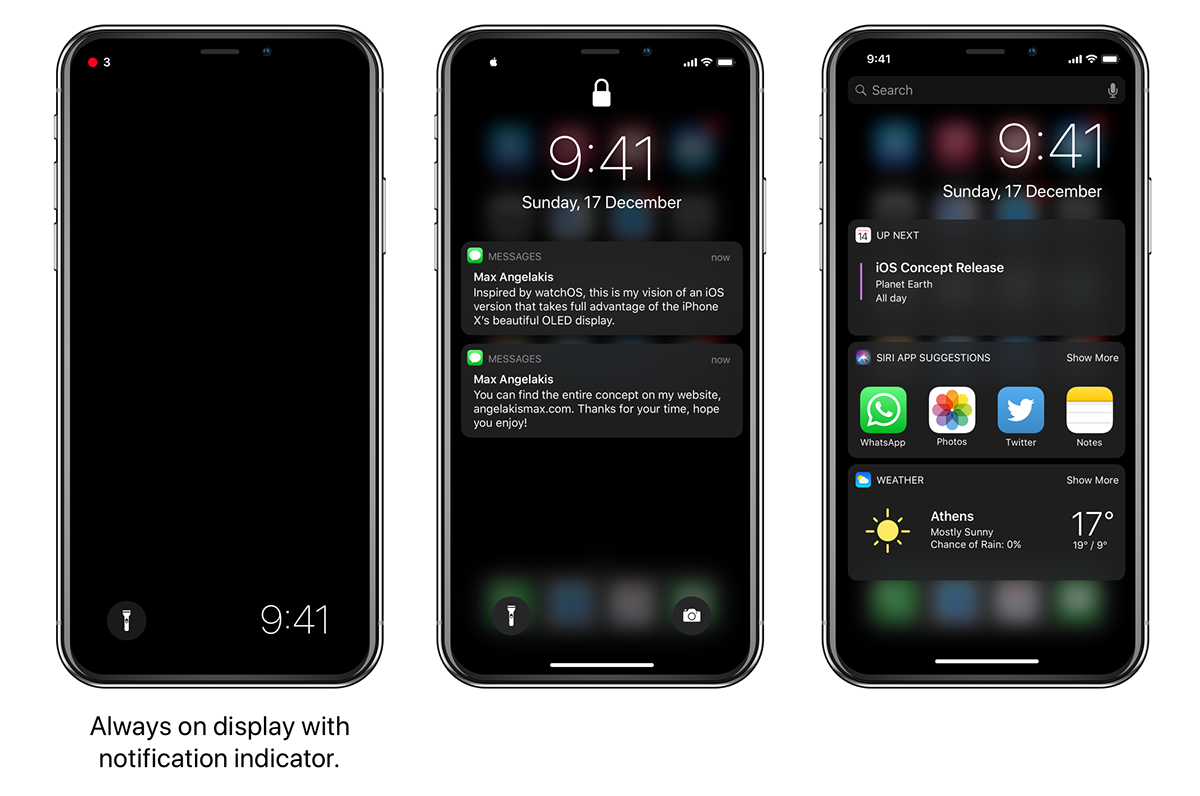 dark mode ios concept iphone iPhone x OLED ios apple concept madethis ios 13