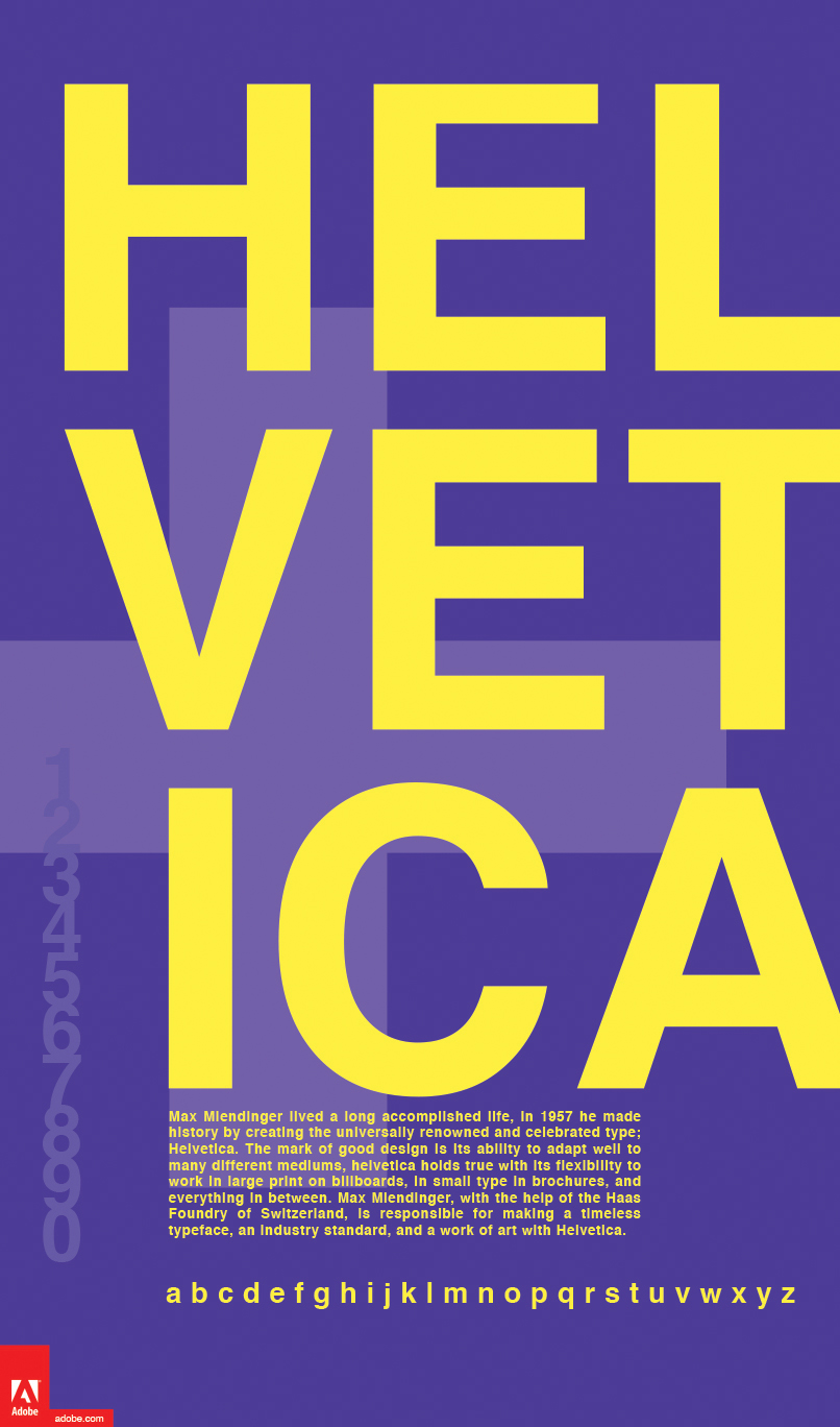helvetica  type specimen poster