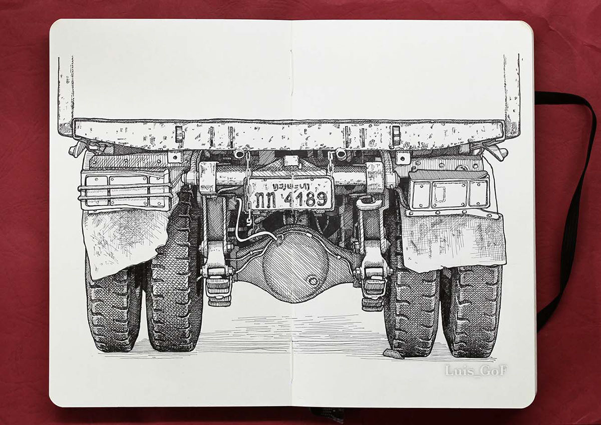 sketch Drawing  sketchbook vehicles
