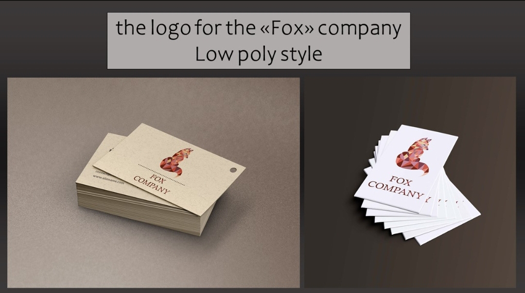 logo fox company lowpoly