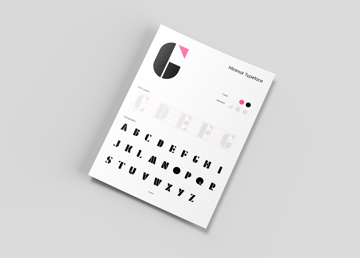 typography   geometric font graphic illust type simple material minimal
