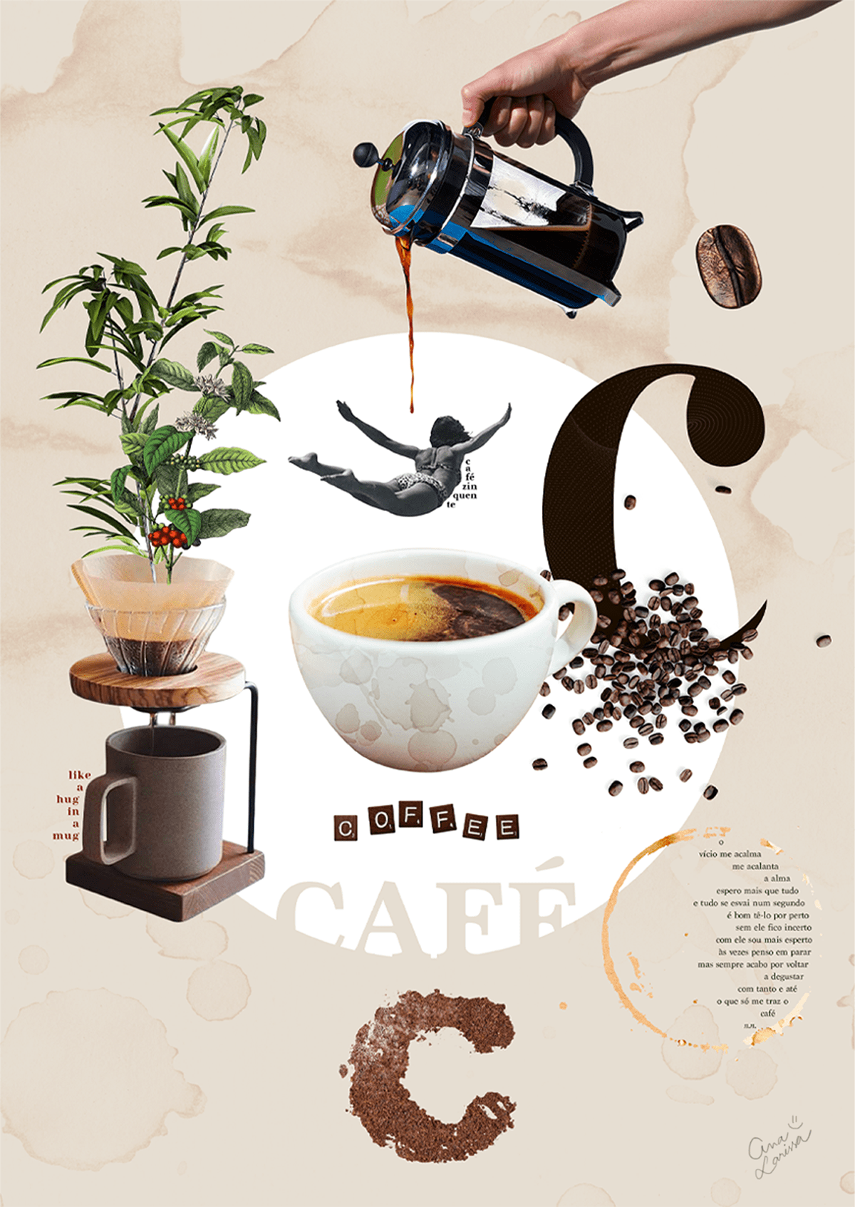 art Art Director Coffee collage Digital Collage photoshop poster