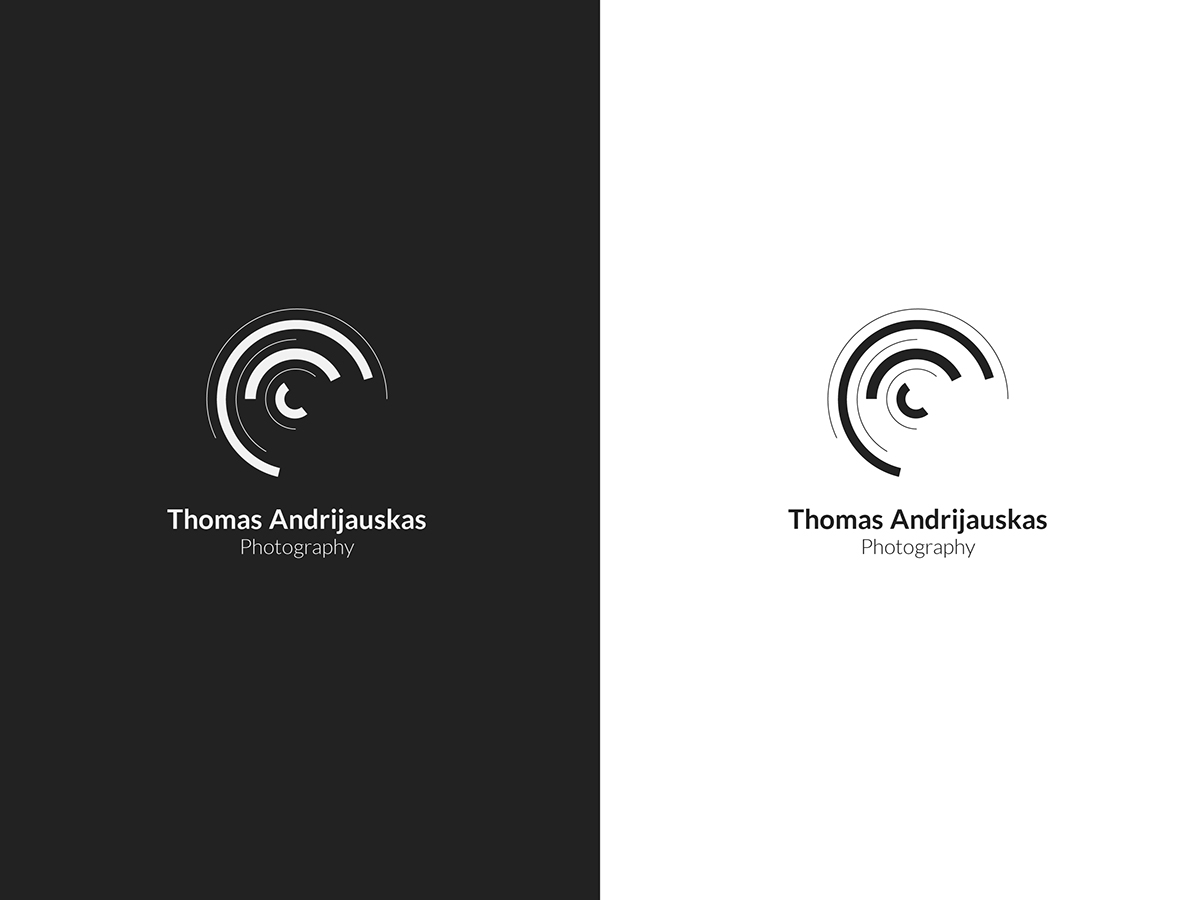 black and white minimal logotypes photographer identity logo b&w Photography 