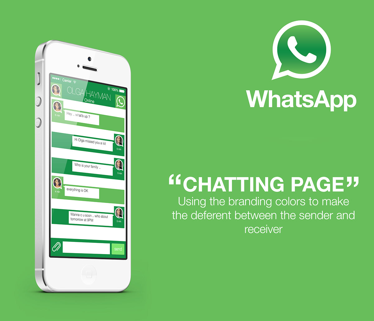 What'sApp Mobile Application iOS7 app Redesign iOS UI/UX