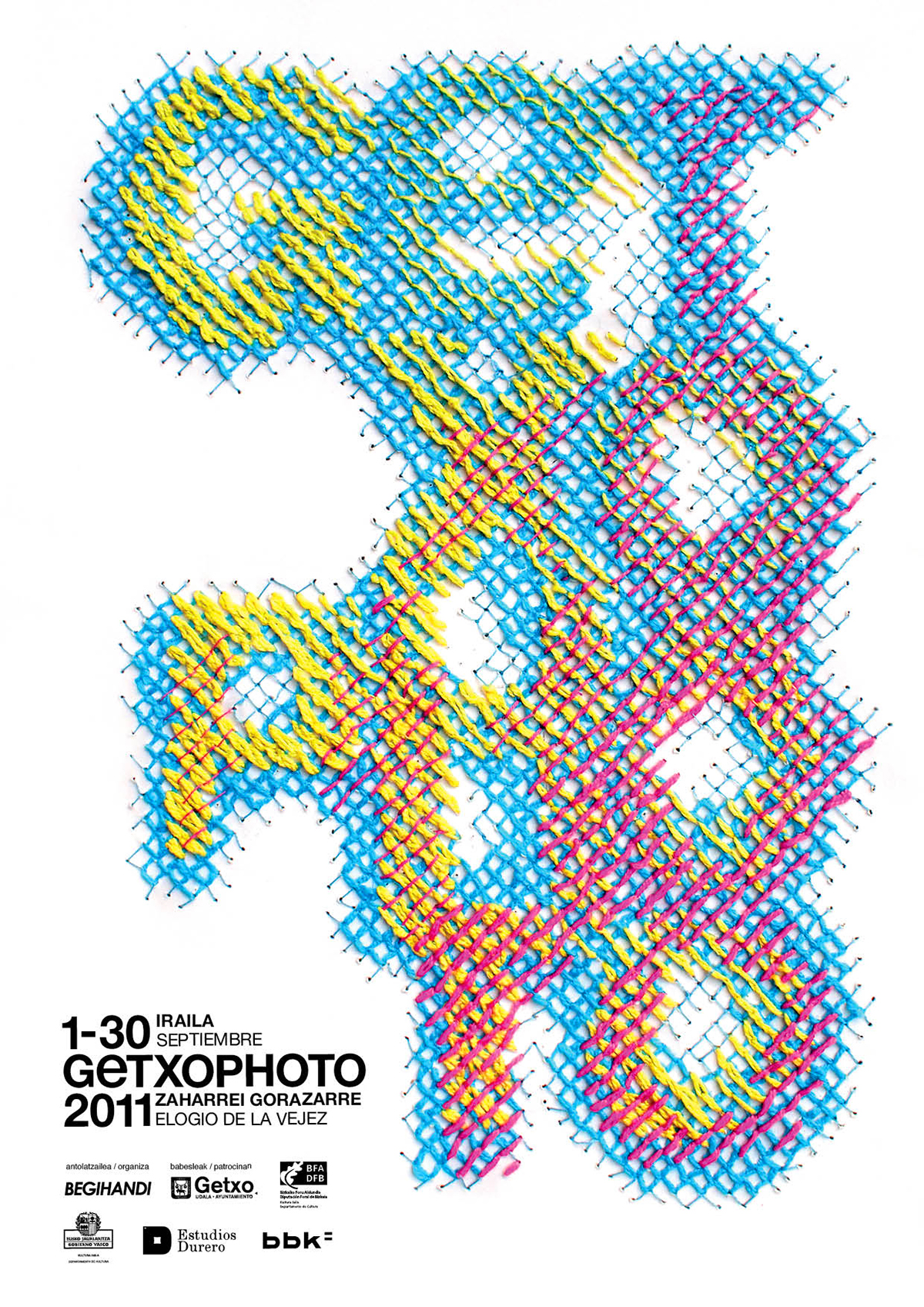 cross stitch Getxophoto IS Creative Studio poster embroided type