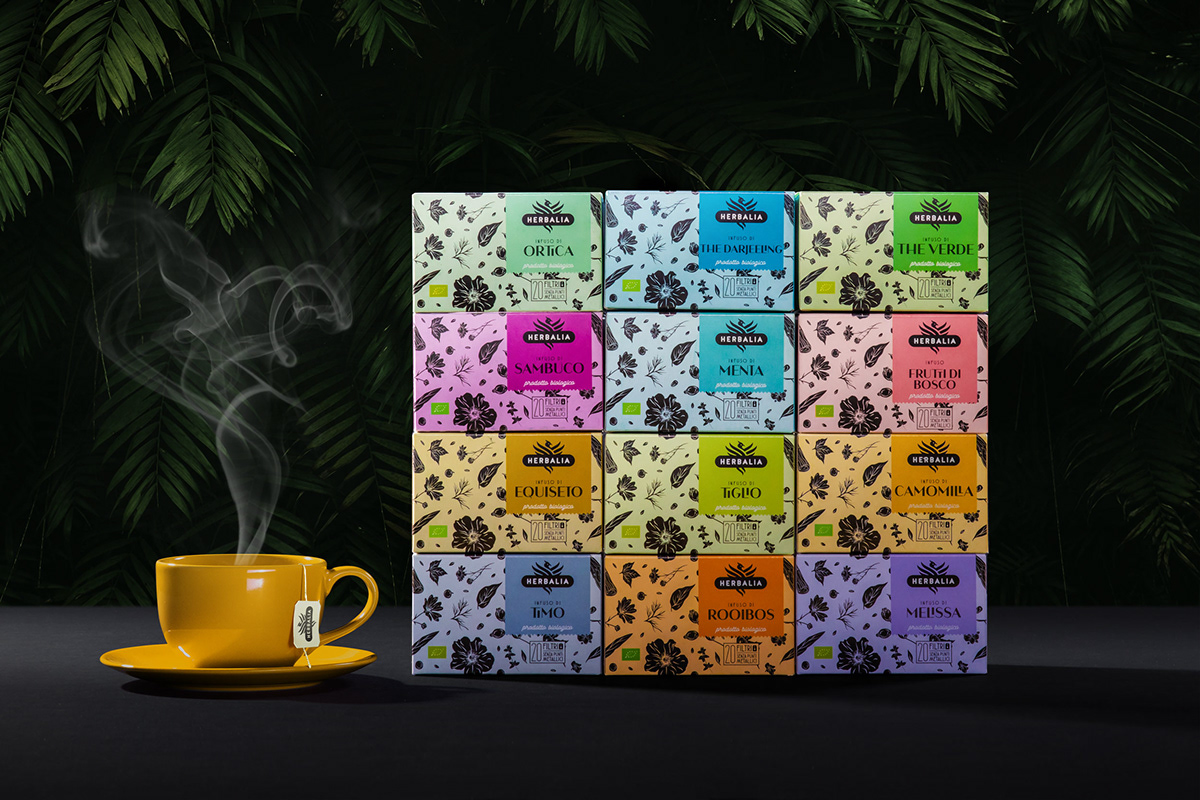 brand herbal tea Logo Design Packaging tisane visual identity