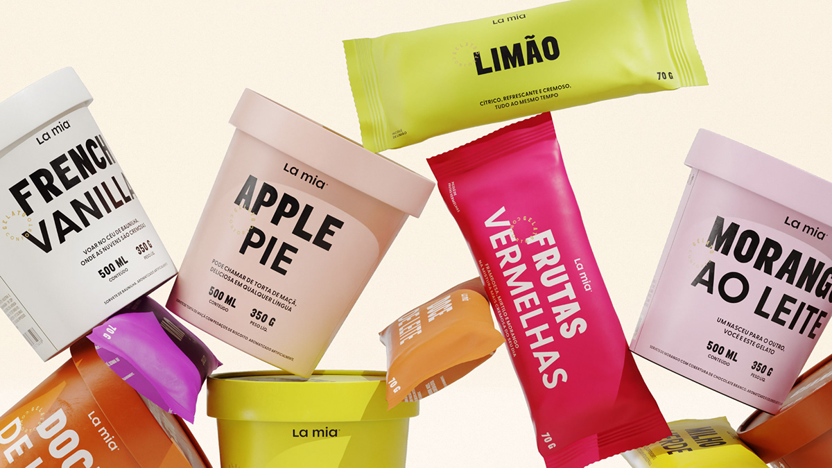 branding  brand identity visual identity identidade visual Packaging packaging design Gelato ice cream Food  brand