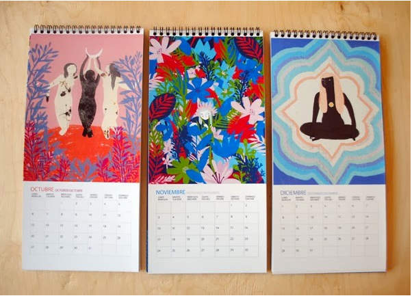 illustrated calendar Calendar 2014 Monthly Illustrations