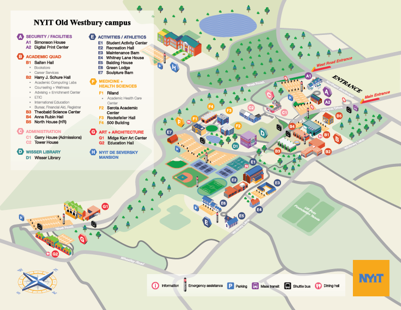 New York Institute of Technology // Campus Map on Behance
