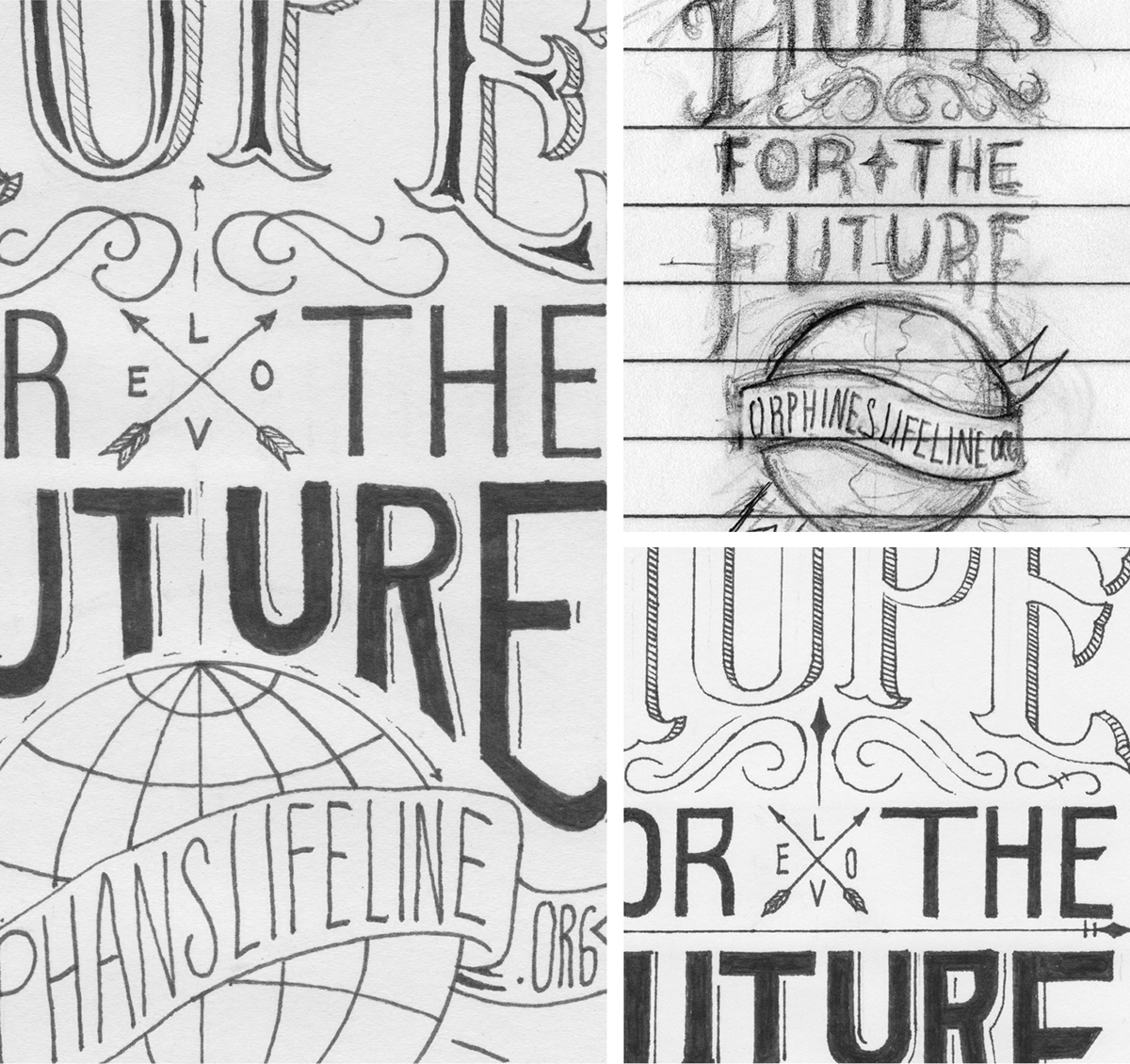 lettering future hope texture Custom Orphans life arrow world banner