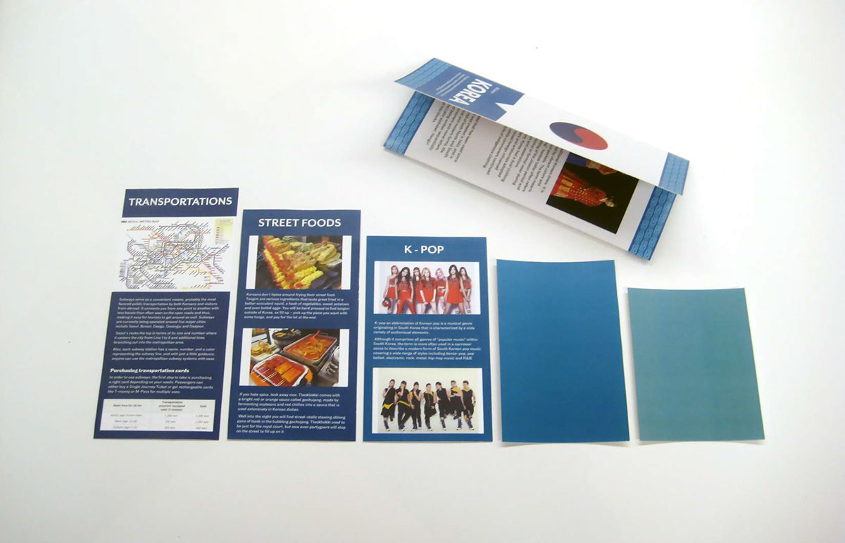 Korea pamphlet brochure publication publication design trip travle MICA graphcidesign gd