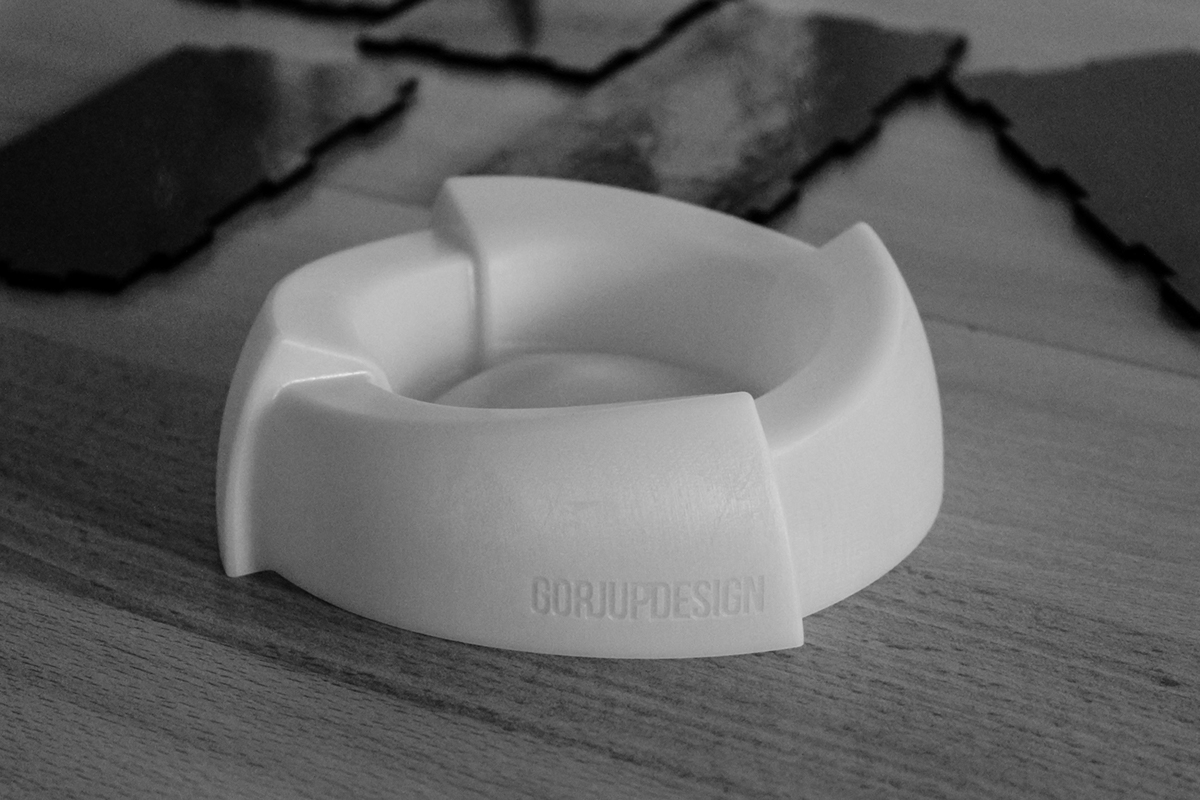 ashtray cigarette concrete smoking gorjupdesign slovenia Slovenija designer design ash tobacco gorjup silicone cast 3D