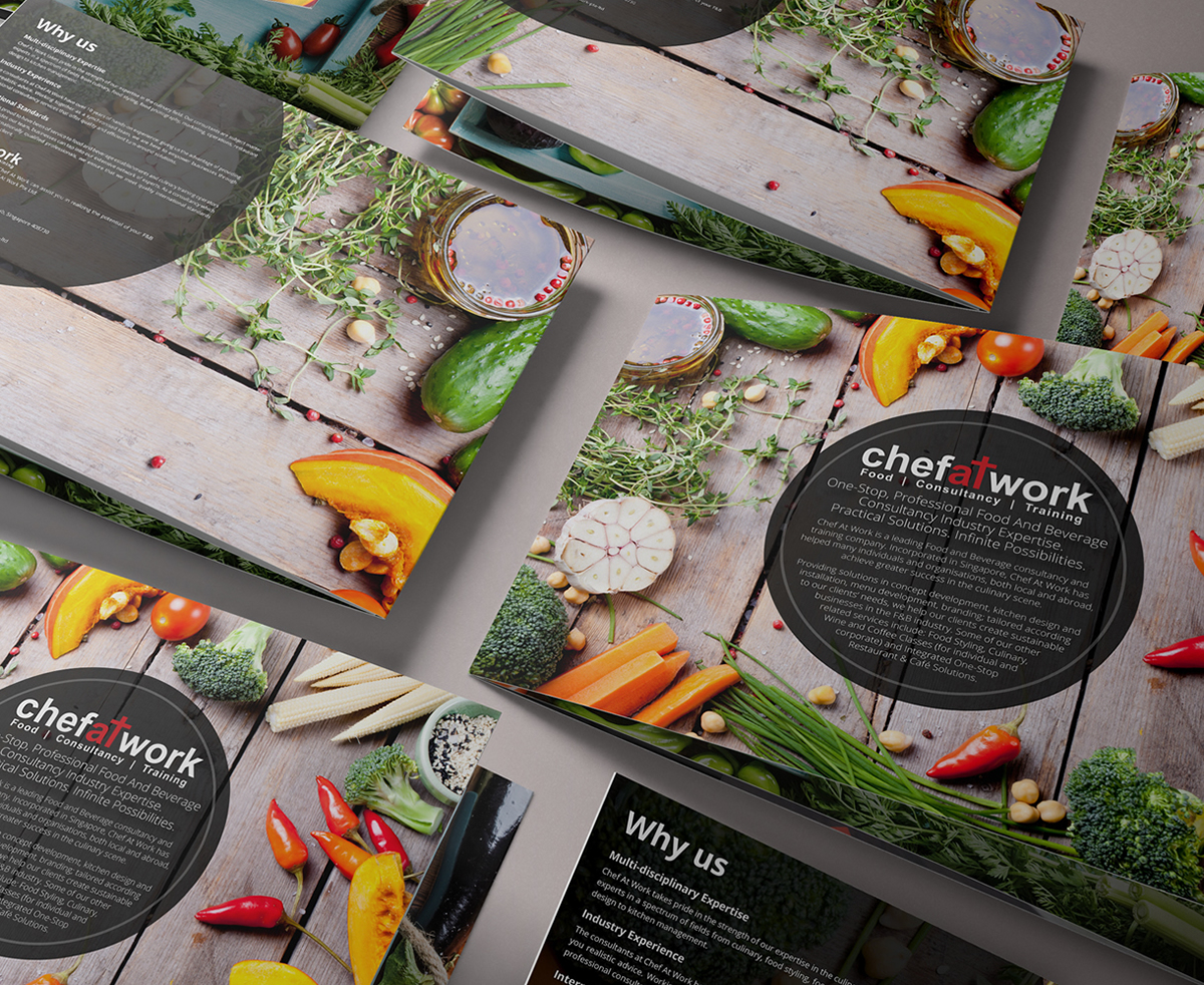 chefatwork brochure Landscape singapore branding  franchising Layout F&B sg portfolio