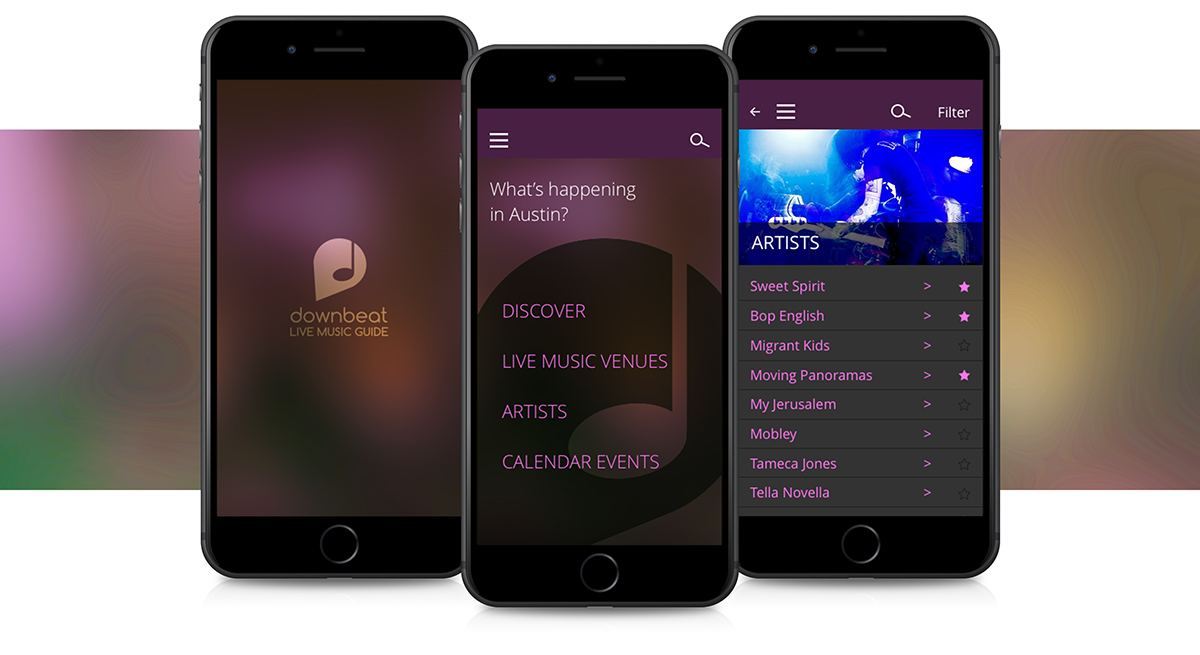 Adobe Portfolio mobile app visual design ux UI user experience music user interface interactive smartphone