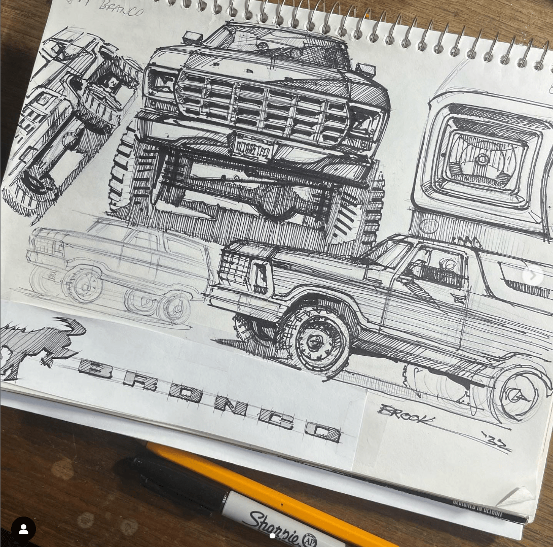 detroit Bronco car art automotive art Pop Art vector digital illustration sketchbook Eastern Market