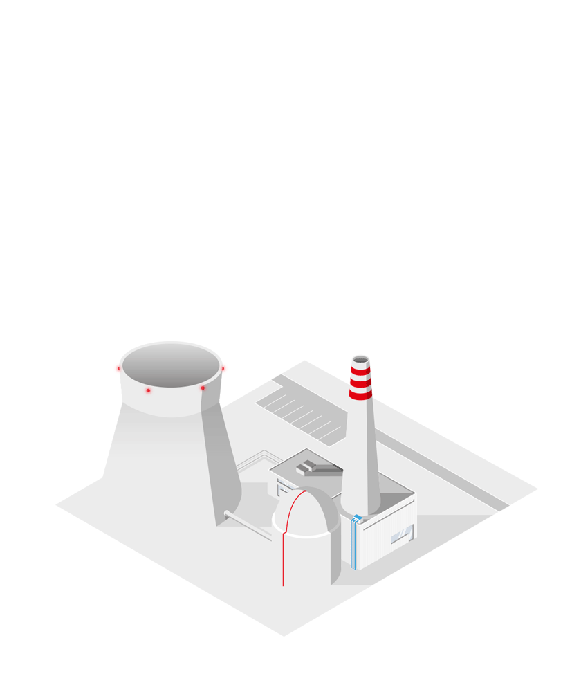 Vector isometric illustration of a nuclear power plant on Behance
