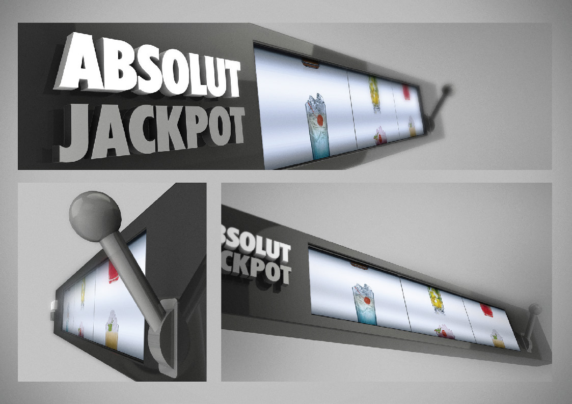 absolut JackPot bar ABSOLUT INN product design  activation Advertising 