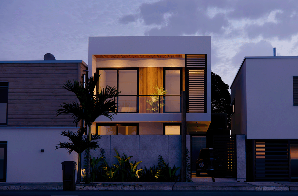architecture arquitectura exterior minimal modern Render SketchUP visualization