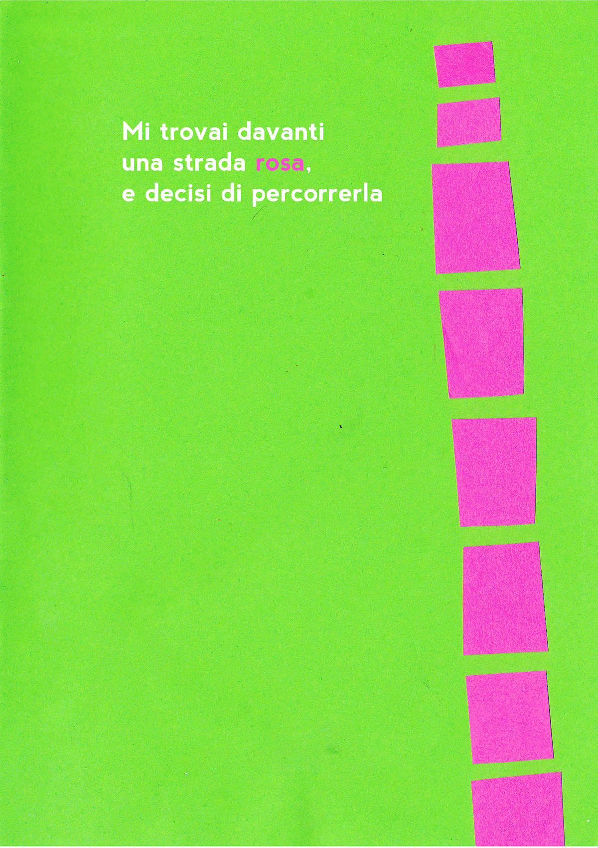 collages green pink road paper