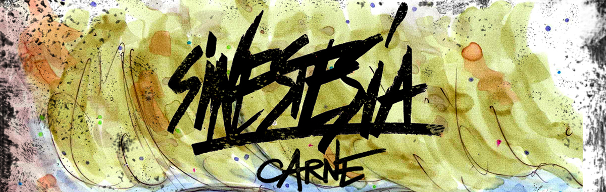 carne mixtape sinestesia hiphop rap cover watercolor illustrazione