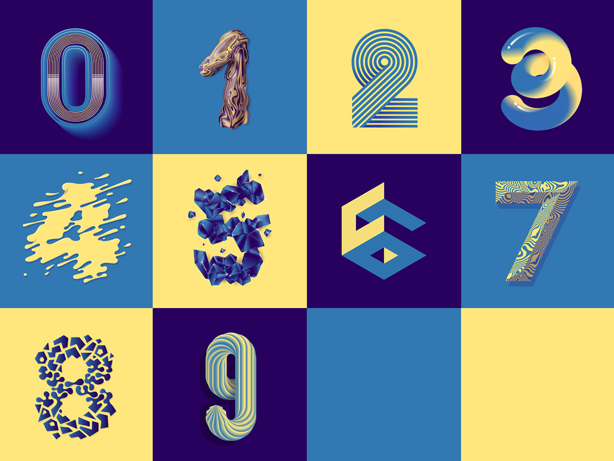 My #36daysoftype - Numbers on Behance