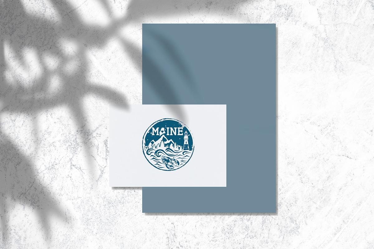 logo Maine vintage