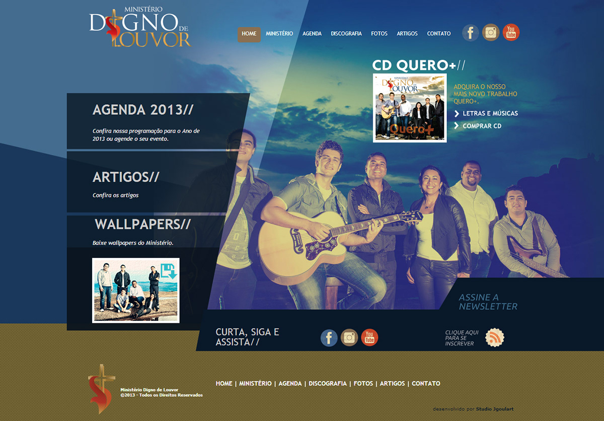 Website web site Internet site Digno musica Música católica