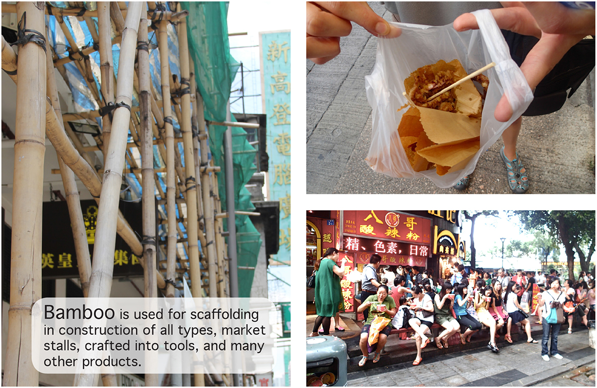 Hong Kong china Street Food study abroad SCAD SCAD Hong Kong bamboo Food Packaging sauce biodegradable