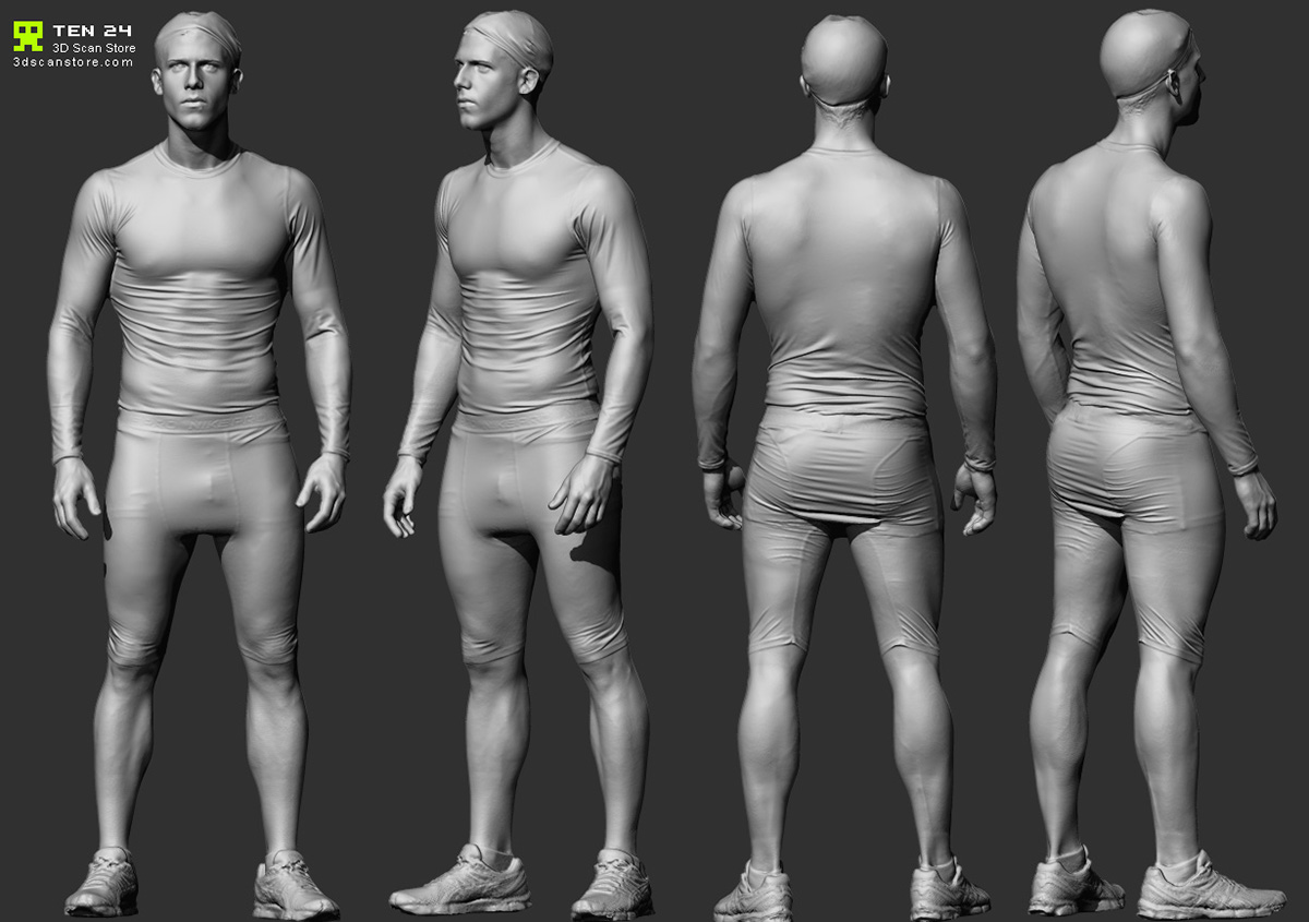 3D scan 3dscanstore Character Zbrush Pixologic vfx digital humans ten24 reference videogame topology sculpture