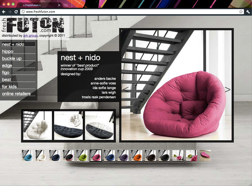 Fresh Futon furniture Website Futon HTML css jquery