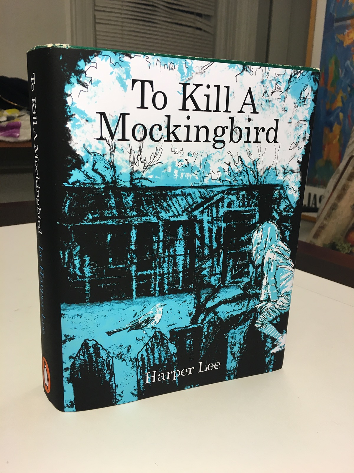 book mockingbird kill ILLUSTRATION  blue banned human boo house girl