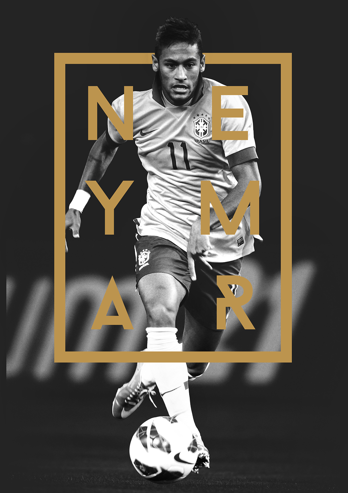 Neymar Brazil world cup football soccer Logotype logo brand Nike sport gif Script poster student Ps25Under25