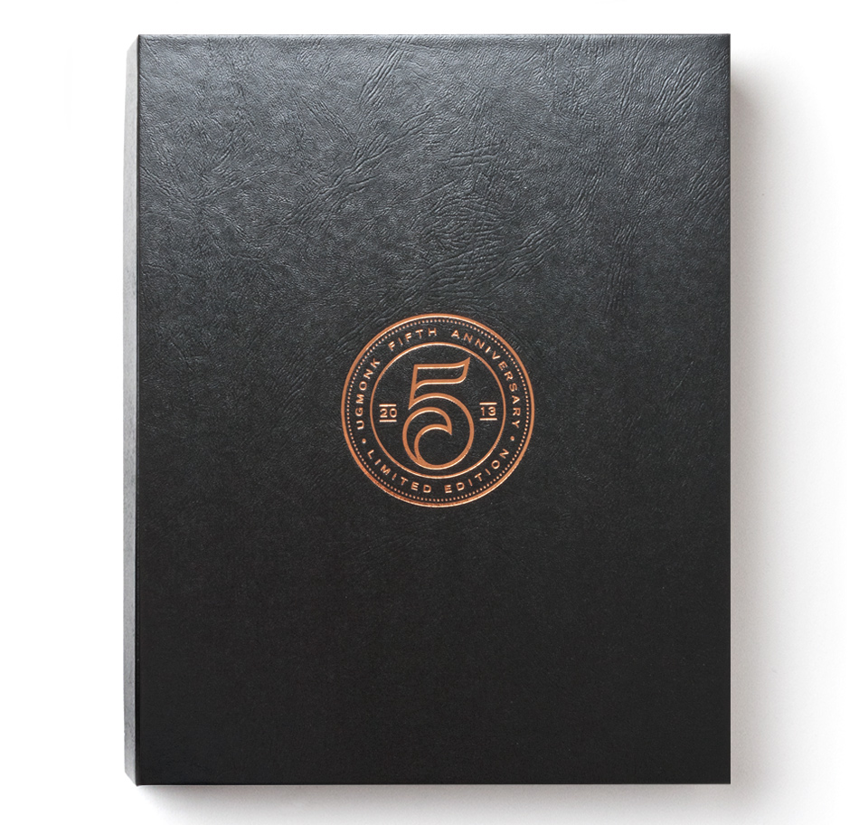 foil  embossed brand ugmonk tshirt limited edition apparel black anniversary set coins copper metal sketchbook