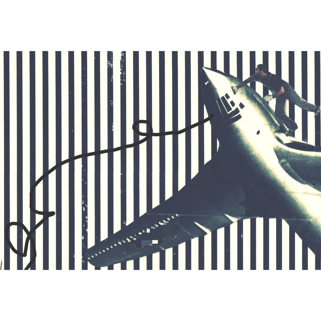 Aircraft art cleaning contemporary Digital Applications handmade monochrome paperart Plan prints stripes warbird wash workman
