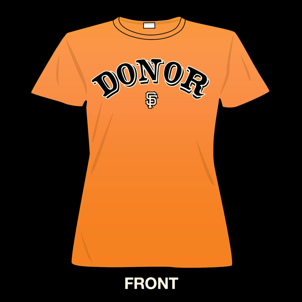 SF Giants  CTDN California Transplant Donor network t-shirt Screenprinting volunteer  shirt
